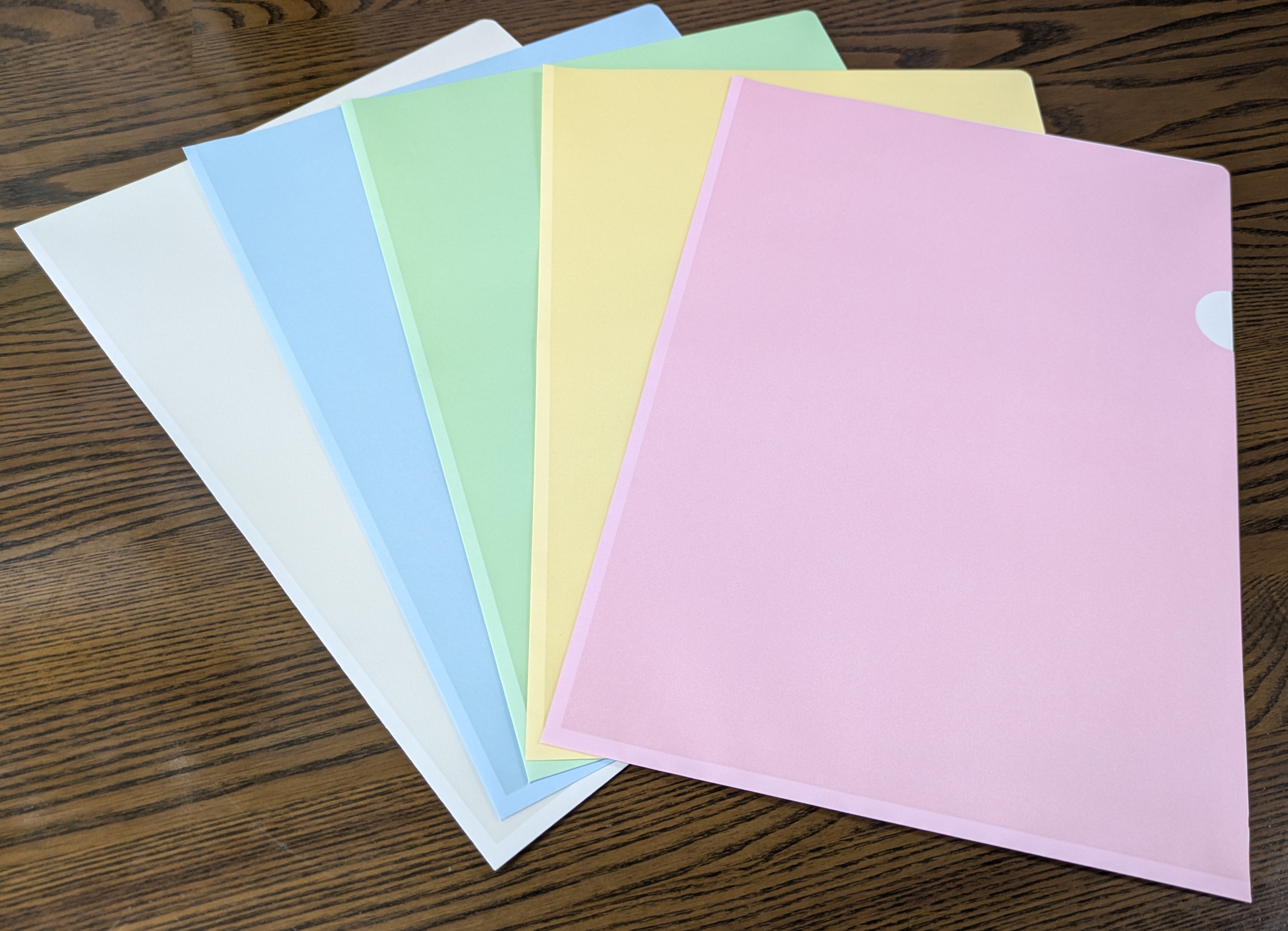 色つき紙製クリアファイルの紹介